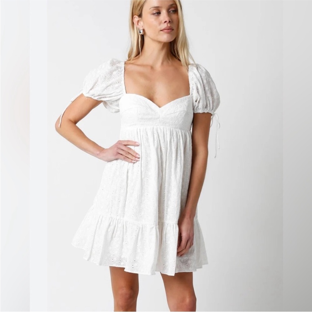 Oliviaceous Frances Baby Doll Puff Sleeve Dress - L